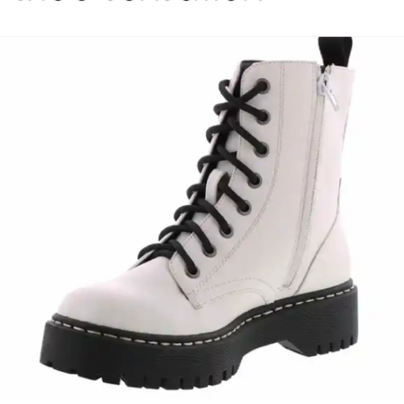 UNIONBAY Hayden Moto Combat Military Platform LaceUp Ankle Boot NWT - Picture 3 of 11